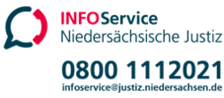 Logo InfoService der Niedersächsichen Justiz (zur Website des Infoservice)